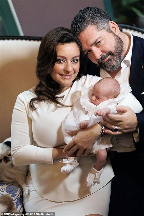 Grand Duke George Of Russia And Victoria Pose With Their Newborn