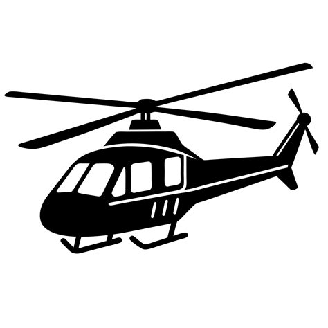 helicopter black silhouette illustration 47373171 Vector Art at Vecteezy