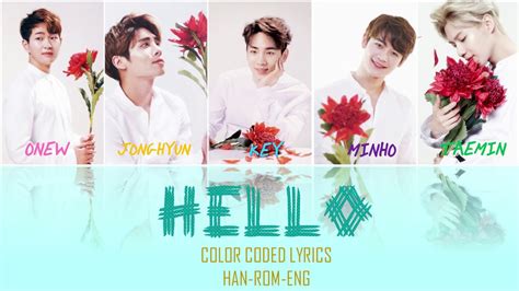 SHINEE HELLO COLOR CODED LYRICS HAN ROM ENG YouTube