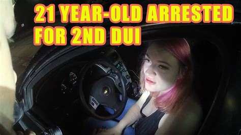 Bodycam Dui Arrest 21 Year Old Woman Arrested For Her 2nd Dui Youtube