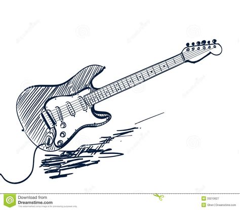 simple electric guitar drawing - Ultra-Low Bloggers Photos