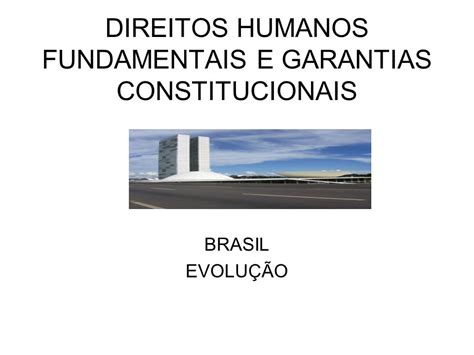 Direitos Humanos Fundamentais E Garantias Constitucionais Brasil