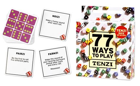 77 Ways To Play Tenzi All Ages Dice Party Game Add On Card Set Board Games Amazon Canada