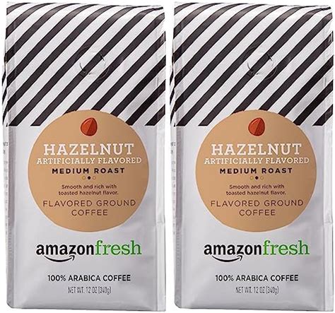 Amazon AmazonFresh Hazelnut Flavored Coffee Ground Medium Roast