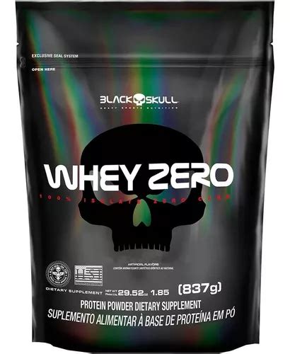 Whey Zero Black Skull Refil G Whey Protein Isolado Sabor