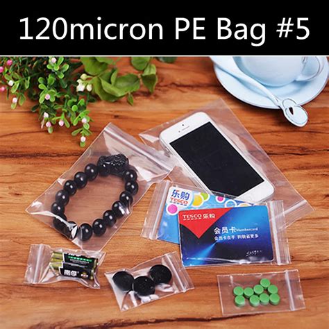 25pcs 120micron Super Large Clear Pe Plastic Bag Reclosable T Bag