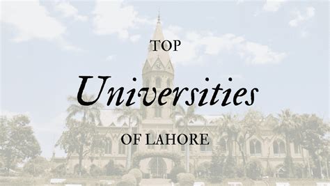 Top Universities In Lahore In Startup Pakistan