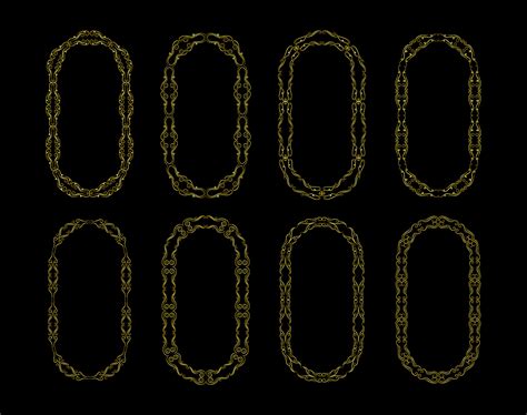 Elements gold frame vector set 4250604 Vector Art at Vecteezy