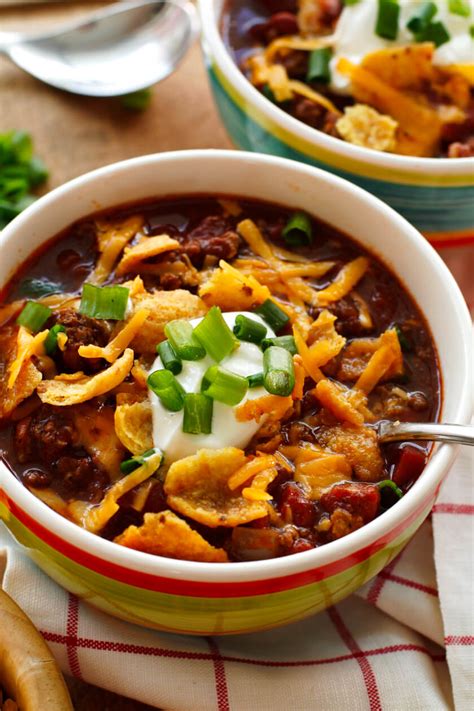 Classic Slow Cooker Beef Chili The Two Bite Club