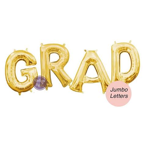 GRAD Giant Letter Balloons Balloon Decor Kit Graduation | Graduation ...