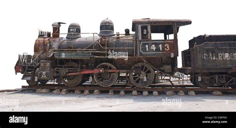 Old Steam Train with white background Stock Photo: 34855186 - Alamy