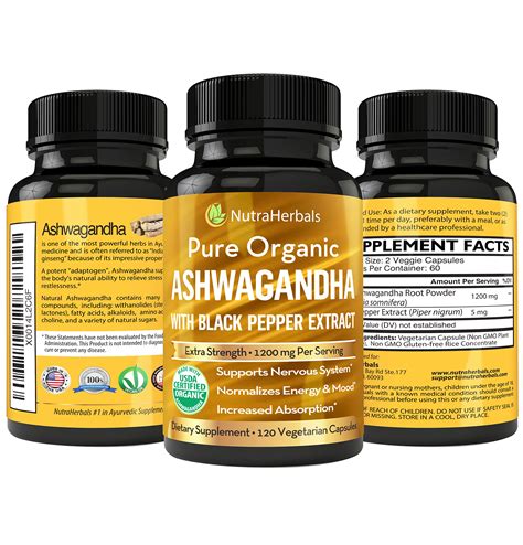 Ashwagandha Root Powder Mg Veggie Capsules Skincare