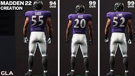 Madden 22 OLB Terrell Suggs FS Ed Reed MLB Ray Lewis Creation