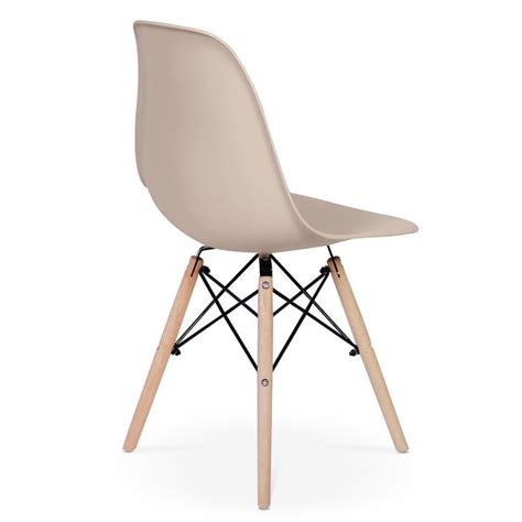 Cadeira Eames Nude Base Madeira Natural MadeiraMadeira