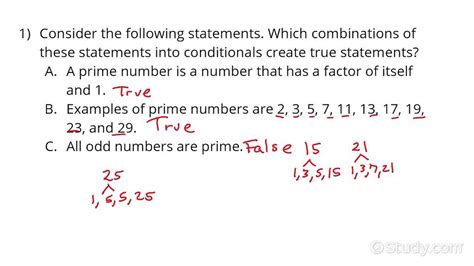 Determining The Truth Of Conditional Statements Algebra