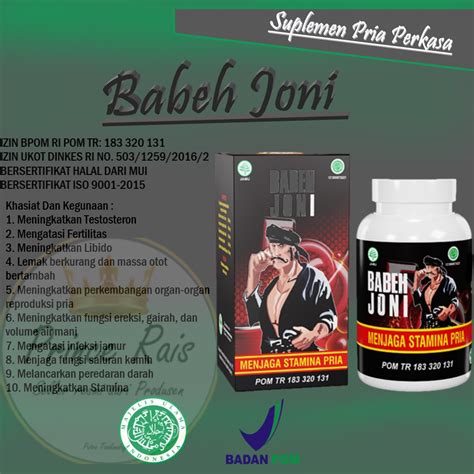 Jual OBAT KUAT Babeh Joni Obat Ejakulasi Dini Lemah Syahwat Mani Encer