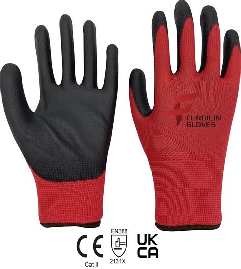 Gauge Polyester Liner With Pu Palm Coating Gloves Pu Gloves