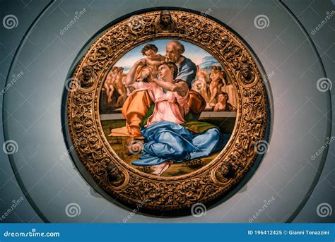 Holy Family Called `Tondo Doni` By Michelangelo Buonarroti At Uffizi ...