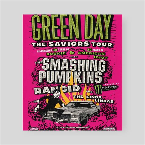 Green Day The Saviors 2024 Tour An Art Print By Luong An Inprnt