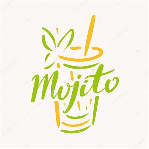 Mojito Cocktail Logo Stock Vector Alexgorka