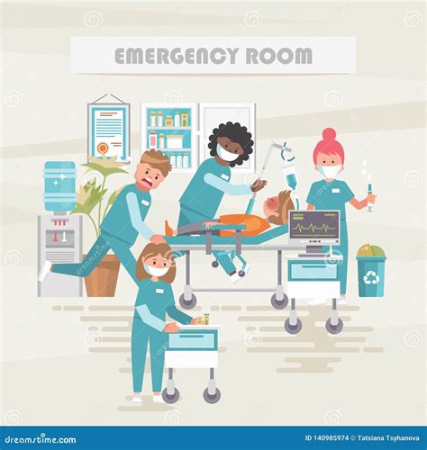 Emergency Room Medical Vector Concept Healthcare And Treatment