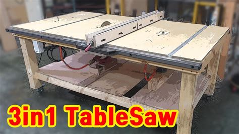 Homemade Table Saw With Built In Router And Inverted Jigsaw