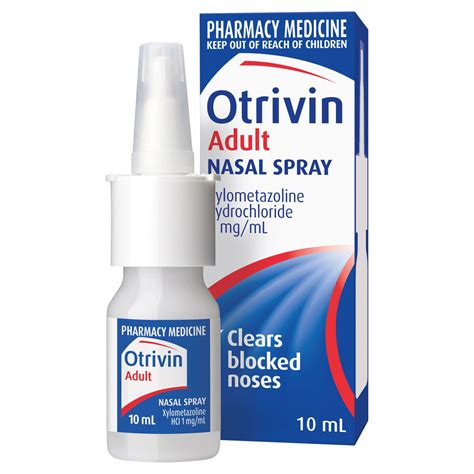 Otrivin Adult Nasal Spray For Blocked Nose 10ml