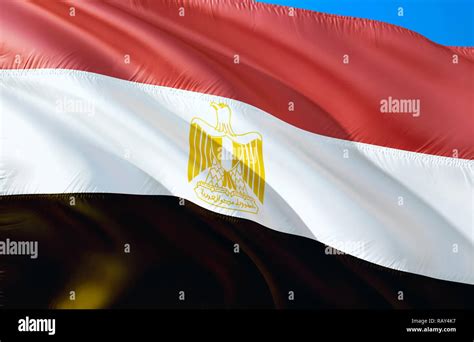 Egypt Flag 3d Waving Flag Design The National Symbol Of Egypt 3d