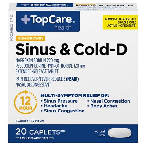 TopCare Health Sinus Cold D Non Drowsy Caplets Wegmans