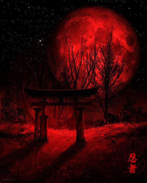 Red Moon - Dark Fantasy Art