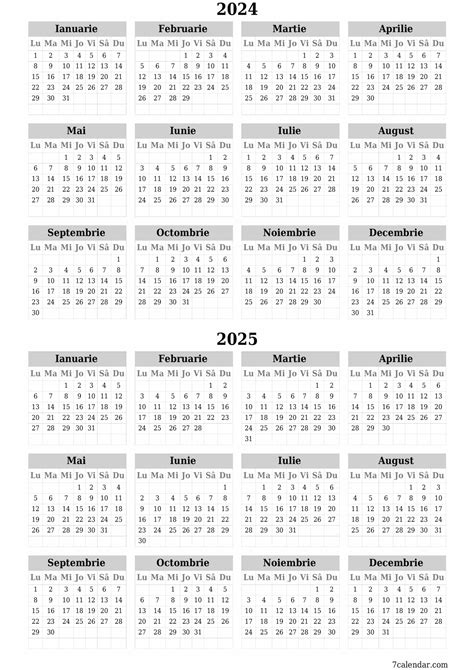 Printable Calendar 2024 Romanesc Pdf Printable Calendar 2024