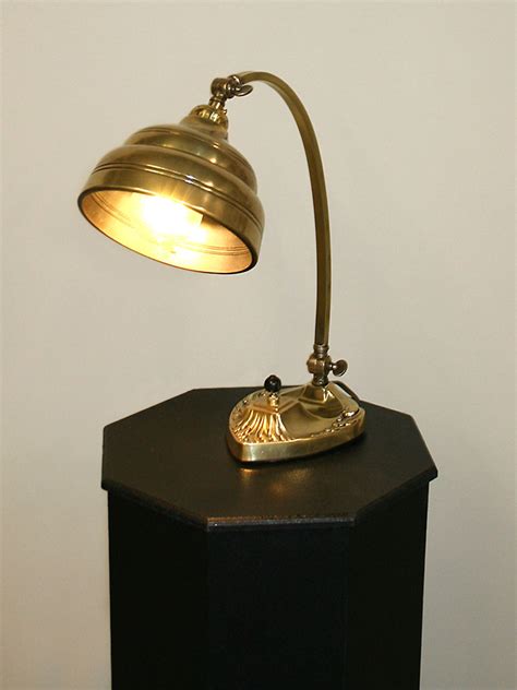 Vintage Brass Desk Lamp w/ Adjustable Arm & Ornate Base, c. 1940 | Restoration Lighting Gallery