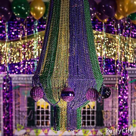 Diy Mardi Gras Beads Chandelier How To Mardi Gras Decorating Ideas