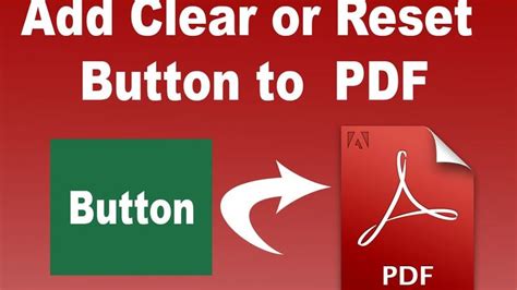 Pdf Tutorial How To Add A Reset Button To A Pdf Form Using Adobe