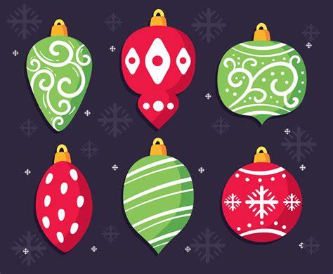 Red And Green Christmas Ornament Vector Vector Art And Graphics