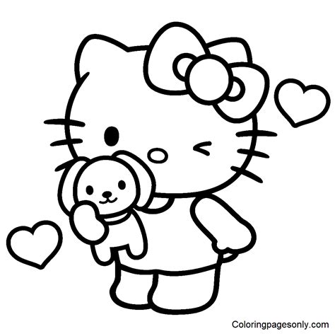 Hello Kitty Coloring Book Coloring Page Free Printable Coloring Pages