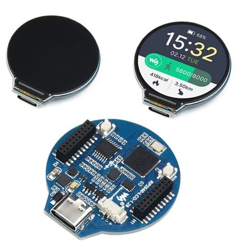 SIQIN 1.28inch Raspberry Pi LCD Screen Round LCD Gyroscope Sensors Accelerometer LCD Module LCD ...