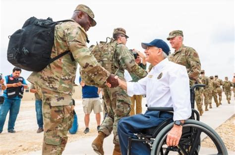 Governor Abbott Welcomes Texas National Guard To New Forward Operating