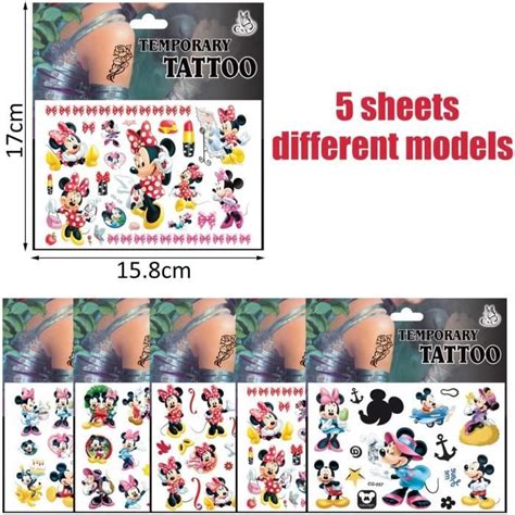 Mickey Et Minnie Tatouage Simyron Enfants Tatouages Temporaires Mickey