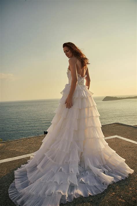 Antonia Dreamy Wedding Gown Dreamy Layers Of Pleated Silk