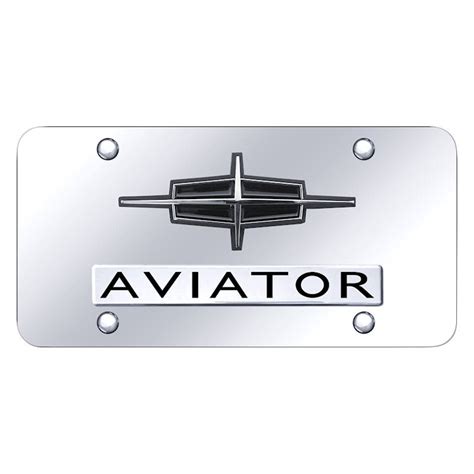 Autogold D Avi Cc Chrome License Plate With D Chrome Aviator Logo