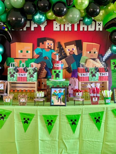 Minecraft Birthday Party Minecraft Birthday Diy Minecraft Birthday