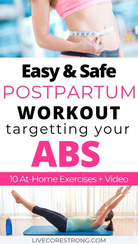 10 Easy And Safe Core Exercises For Your Postpartum Workout At Home