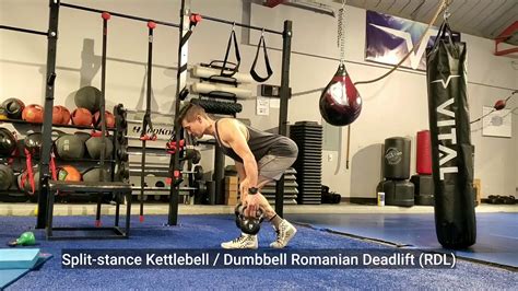 Split Stance Kettlebell Dumbbell Romanian Deadlift Rdl Youtube