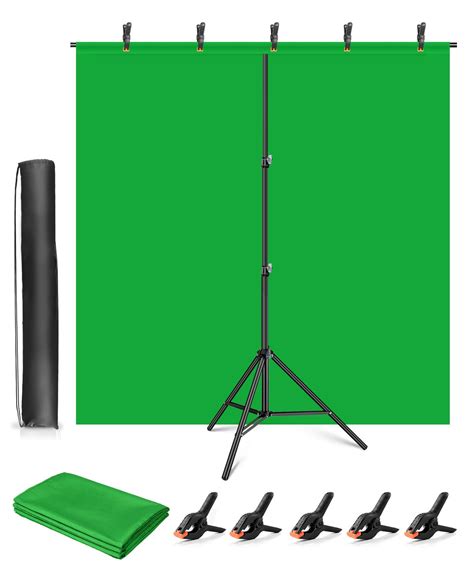 Buy Green Screen Stand Kit Hemmotop X Ft Green Screen Backdrop With