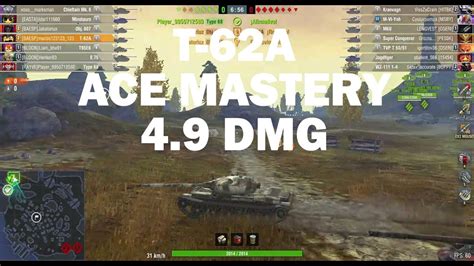 T 62A Ace Mastery 4 9 DMG WOT Blitz YouTube