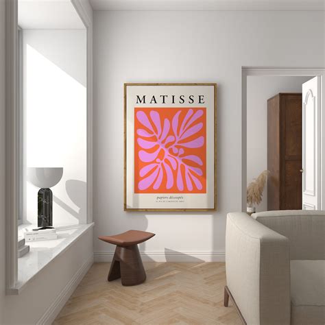 Matisse Pink Leaf Poster Red And Pink Matisse Art Print Matisse