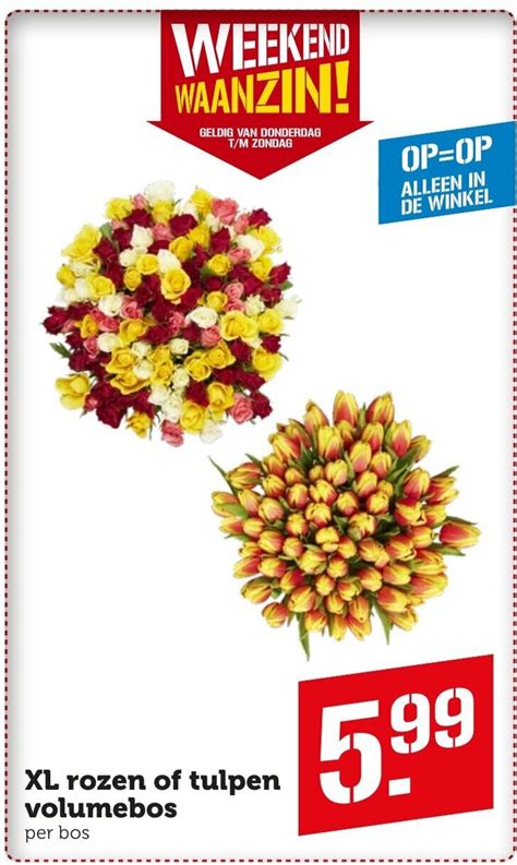 XL Rozen Of Tulpen Volumebos Aanbieding Bij Coop