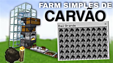 FARM DE CARVÃO Simples para fazer no Minecraft Minecraft Java