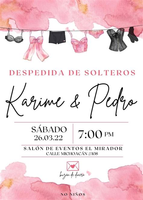 Invitación despedida mixta Despedia de soltera Imágenes de despedida